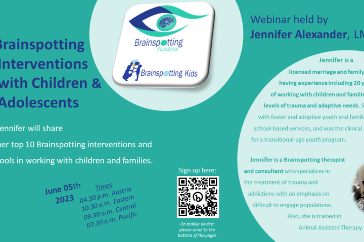 Webinar: Interventions with Children + Adolescents The webinar will be in English and translated into German. June 2023