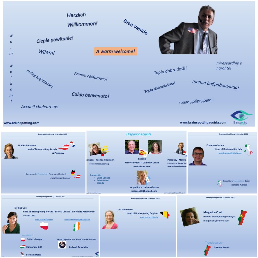 Collage of involved BSP trainers from the EU+South America